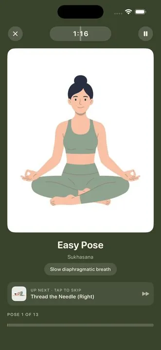 Yoga24 app welcome screen